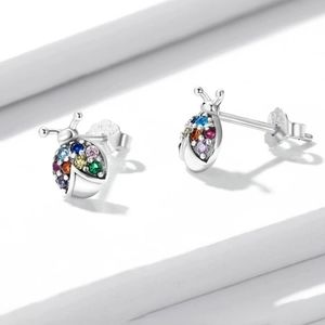 Sterling Silver Multicolored Consolidated Beetle 🪲 Earrings